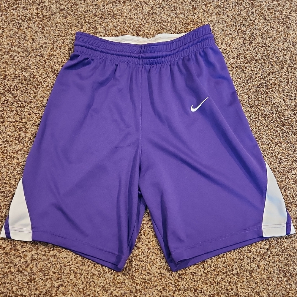 Nike Purple and White Athletic Shorts
